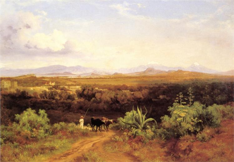 Valle de México desde las lomas de Tacubaya, 1876 - Хосе Марія Веласко