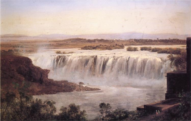 Vista de la cascada de Juanacatlán, 1898 - Хосе Марія Веласко