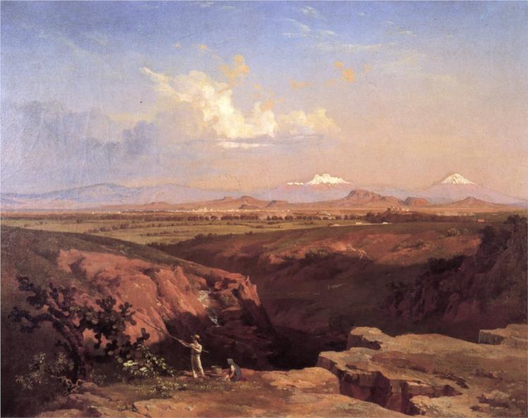 Vista de Valle de México desde el río de los Morales, 1873 - Хосе Марія Веласко