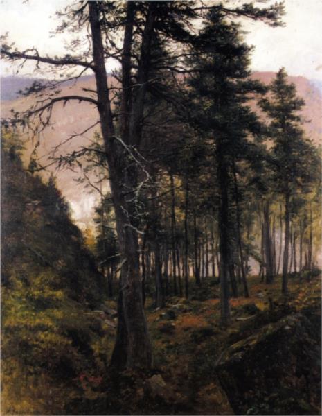 Fir Trees in the Glen - Joseph Farquharson