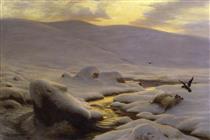 The Weary Waste of Snow, Forest of Birse, Aberdeenshire - Joseph Farquharson