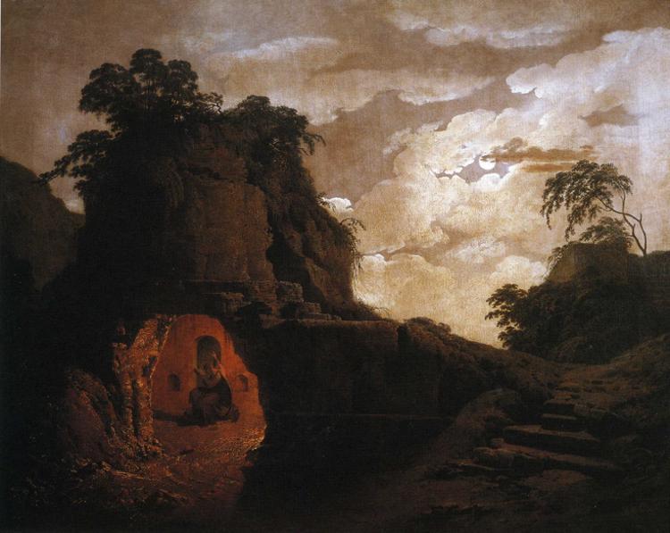 Virgil's Tomb, with the Figure of Silius Italicus, 1779 - Джозеф Райт