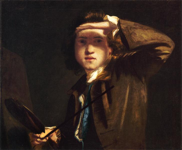 Self-portrait shading the Eyes, c.1747 - c.1749 - Джошуа Рейнольдс