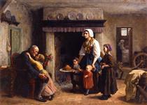 A Party for Grandfather - Jules Breton