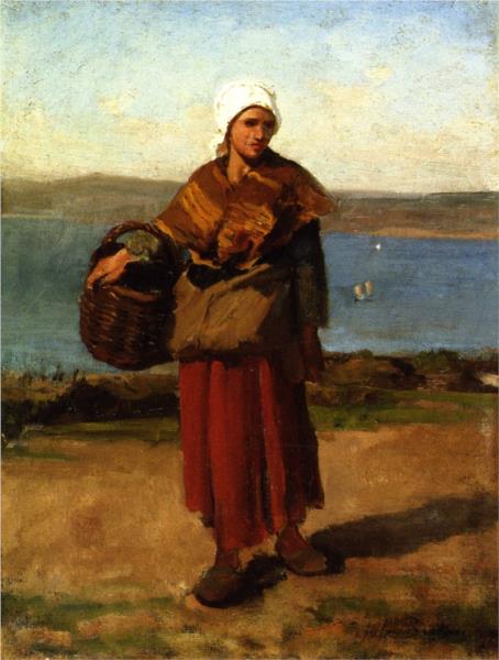 Fisherwoman, Douarnenez, 1870 - Жуль Бретон