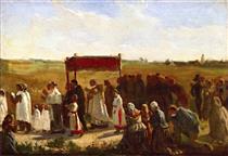The Blessing of the Wheat in Artois (study) - Жюль Бретон