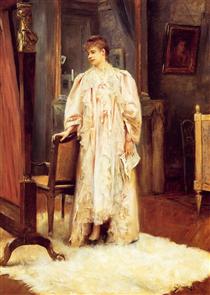 Lady In Her Boudoir - Julius LeBlanc Stewart