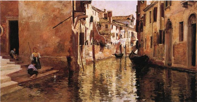 The Canal, 1887 - Julius Stewart