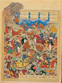 Battleground of Timur and Egyptian King - Kamāl ud-Dīn Behzād