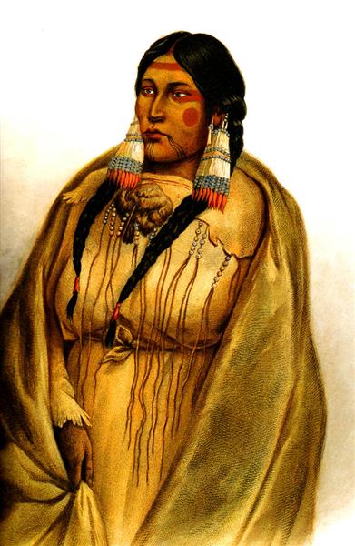 Woman of The Cree Tribe, 1832 - Карл Бодмер