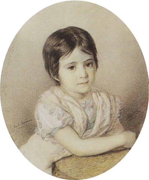 Мария Кикина в детстве, 1821 - Карл Брюллов