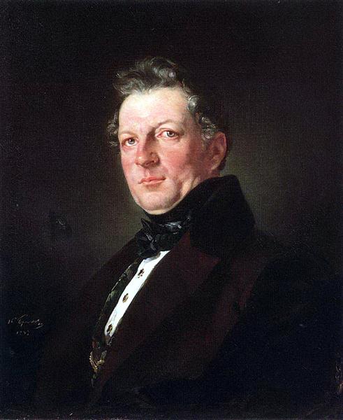 Portrait of the architect A. Bolotov, 1843 - Karl Briulov