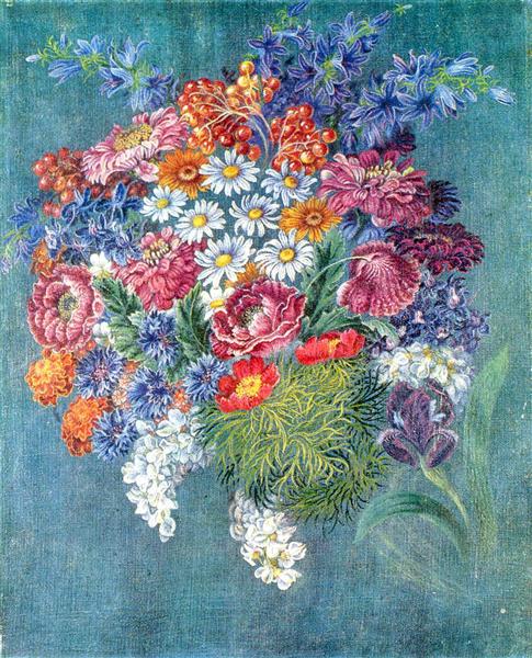 Bouquet of flowers, 1960 - Katerina Bilokur