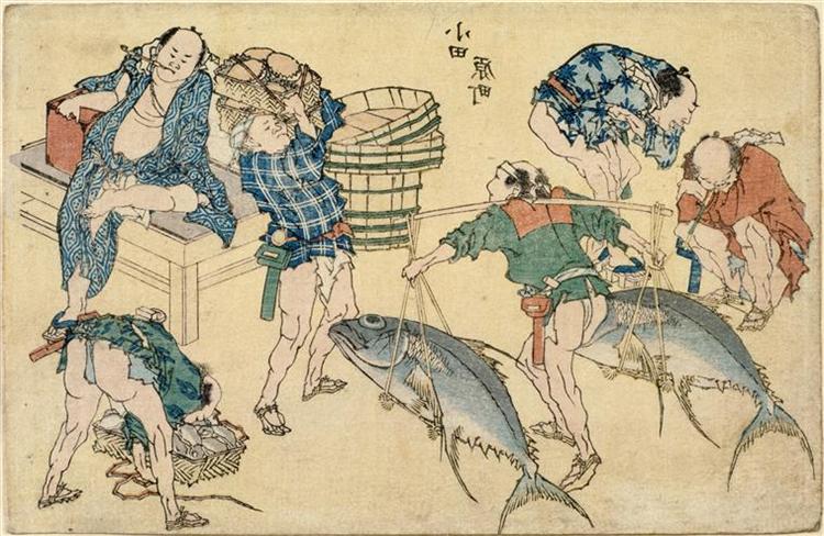 Street scenes newly pubished, 1825 - Katsushika Hokusai