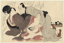 A married man and a spinster - Utamaro