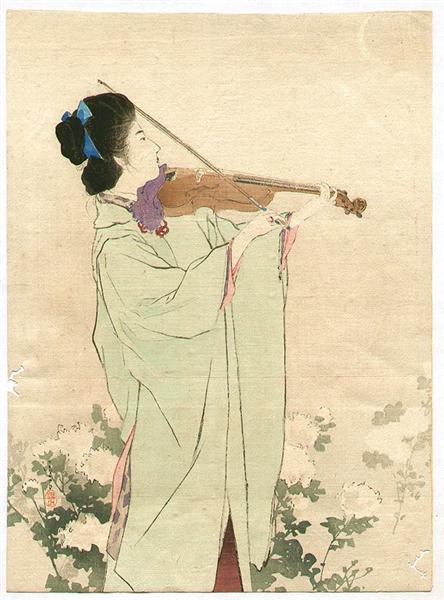 Violin player - 鏑木清方