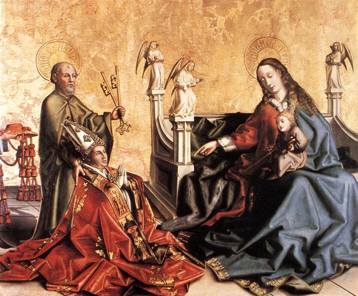 Presentation of Cardinal de Mies to the Virgin, c.1444 - Конрад Виц