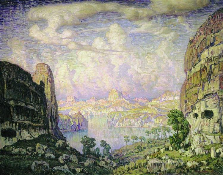 Southern Land. Cave Town., 1908 - Konstantin Bogaevsky