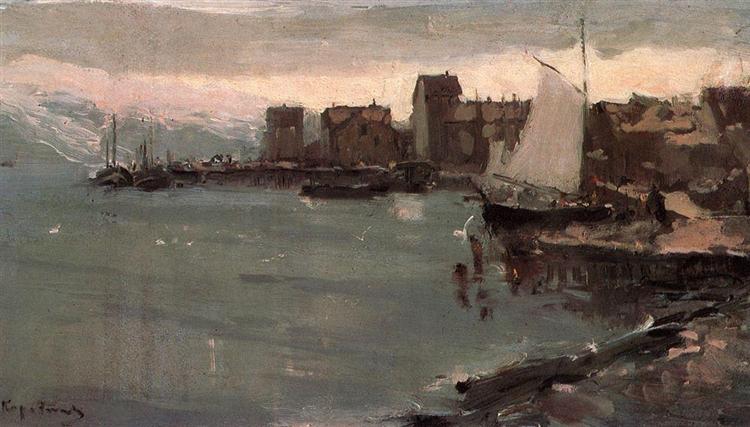 Harbor in Norway, 1894 - Konstantin Alexejewitsch Korowin