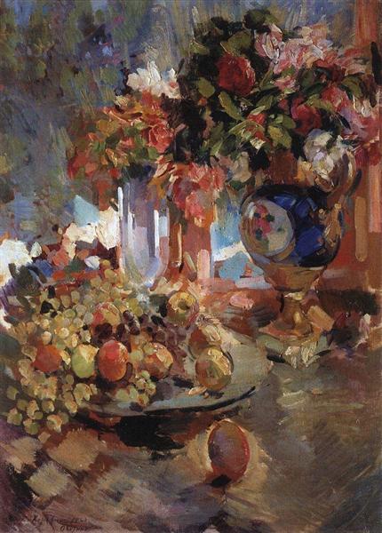 Still Life with Blue Vase, 1922 - Костянтин Коровін