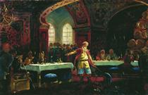 Prince Repin at the Banquet of Ivan the Terrible - Konstantín Makovski