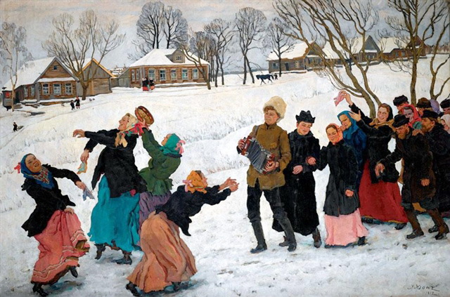 The Dance of the matchmakers. Ligachevo, 1912 - Konstantin Yuon