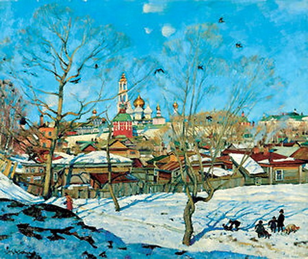 The View of Troitse-Sergiyev Monastery, 1921 - Konstantin Yuon