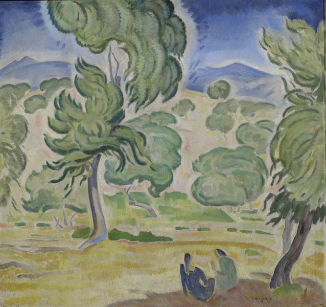 Pine Trees on Kerkyra, 1914 - 1917 - Konstantinos Parthenis