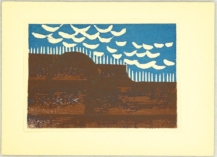 Kitsutsuki Vol.1 - Blue Sky and the Trees, 1930 - Koshiro Onchi