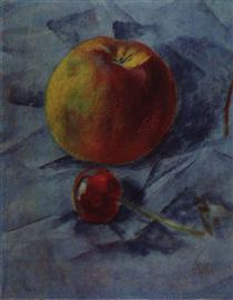 Apple and cherry - Kuzma Petrov-Vodkin