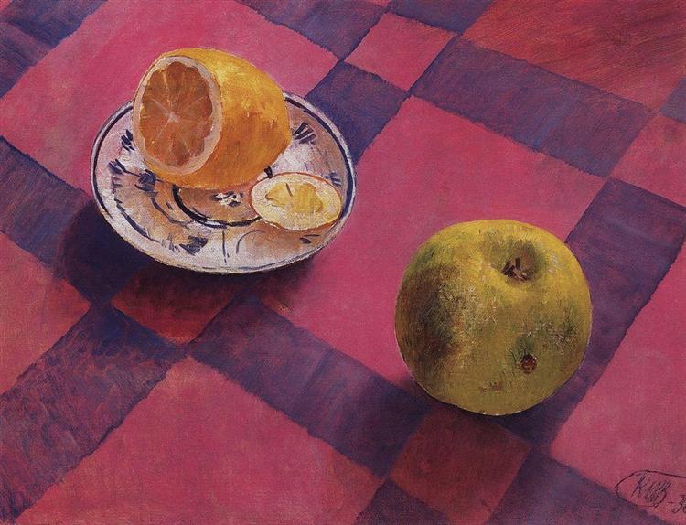 Apple and lemon, 1930 - Кузьма Петров-Водкін