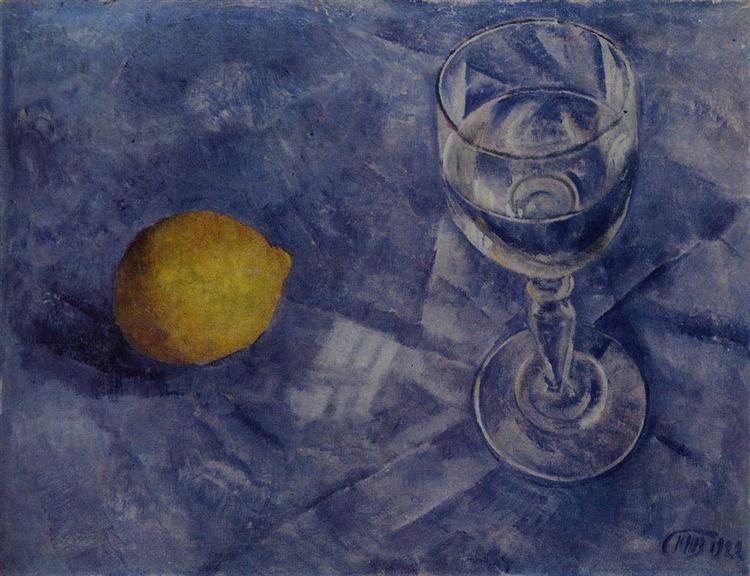 Glass and lemon, 1922 - Kouzma Petrov-Vodkine