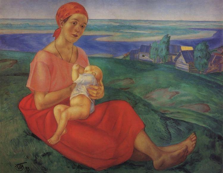 Mother, 1913 - Kuzma Petrov-Vodkin