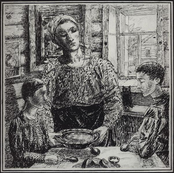 Mother, 1919 - Kuzmá Petrov-Vodkin