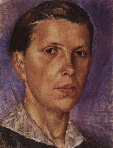 Portrait of N.L., 1922 - Kuzma Petrov-Vodkin