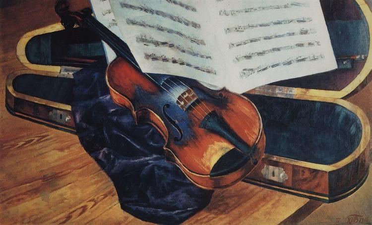 Violin, 1916 - Kouzma Petrov-Vodkine