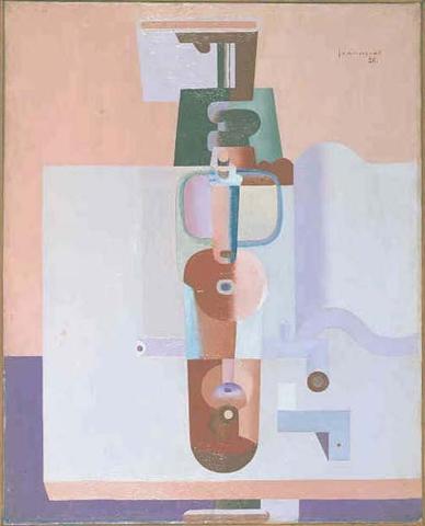 Bouteille et livre rose, 1926 - Le Corbusier