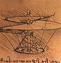 Design for a helicopter - Léonard de Vinci