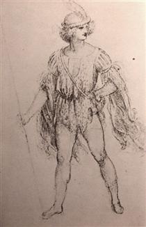 Drawing of a fancy dress costume - Леонардо да Винчи