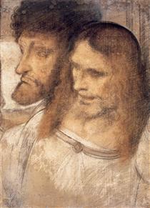 Heads of Sts Thomas and James the Greater - Leonardo da Vinci