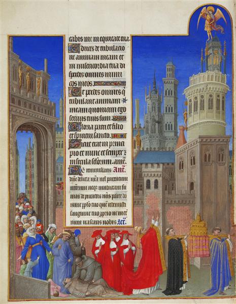 The Procession of Saint Gregory - Irmãos Limbourg