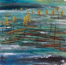 Boats - Lin Fengmian