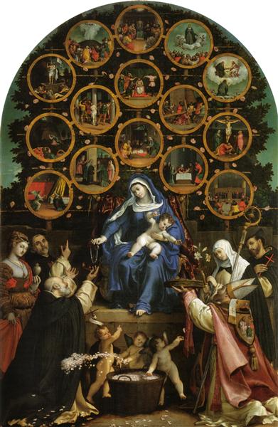 Madonna of the Rosary, 1539 - 羅倫佐·洛托