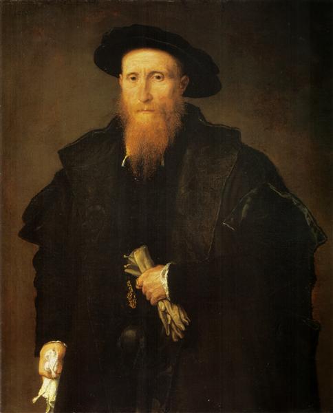 Portrait of a gentleman with gloves, c.1543 - Lorenzo Lotto