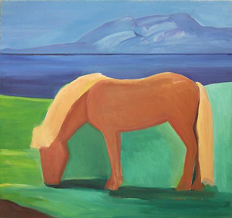 Icelandic Horse with Blonde Mane, 1985 - Louisa Matthiasdottir