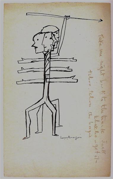 Take Me Right Back to the Track Jack, 1946 - Louise Bourgeois