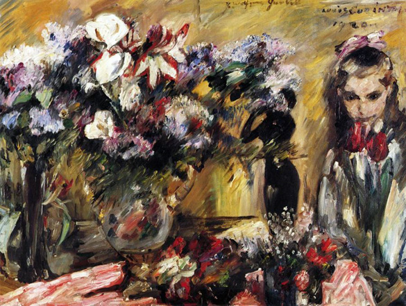 Flowers and Wilhelmine, 1920 - Lovis Corinth