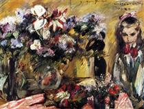 Flowers and Wilhelmine - Lovis Corinth