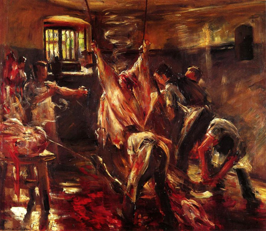 In the Slaughter House, 1893 - Ловис Коринт