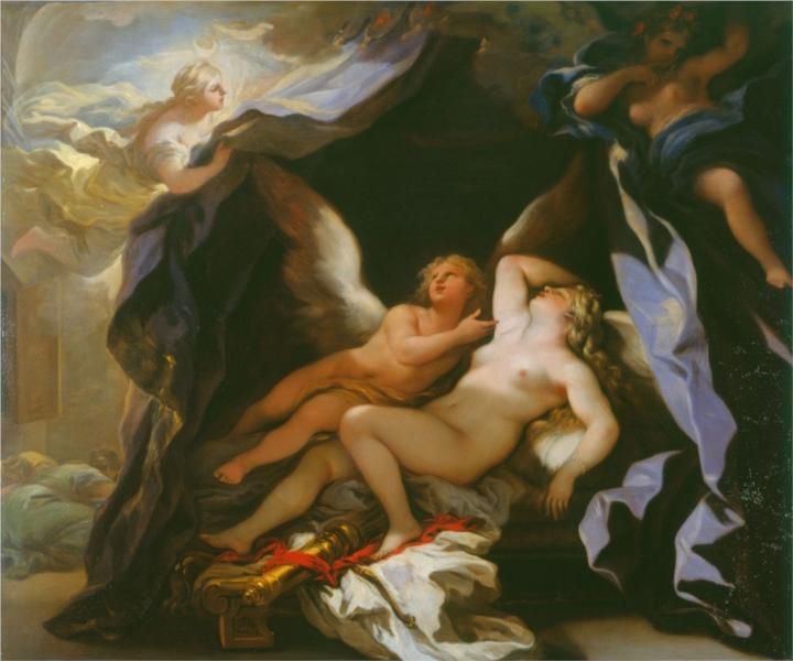 Cupid Visiting the Sleeping Psyche, 1697 - 盧卡‧佐丹奴